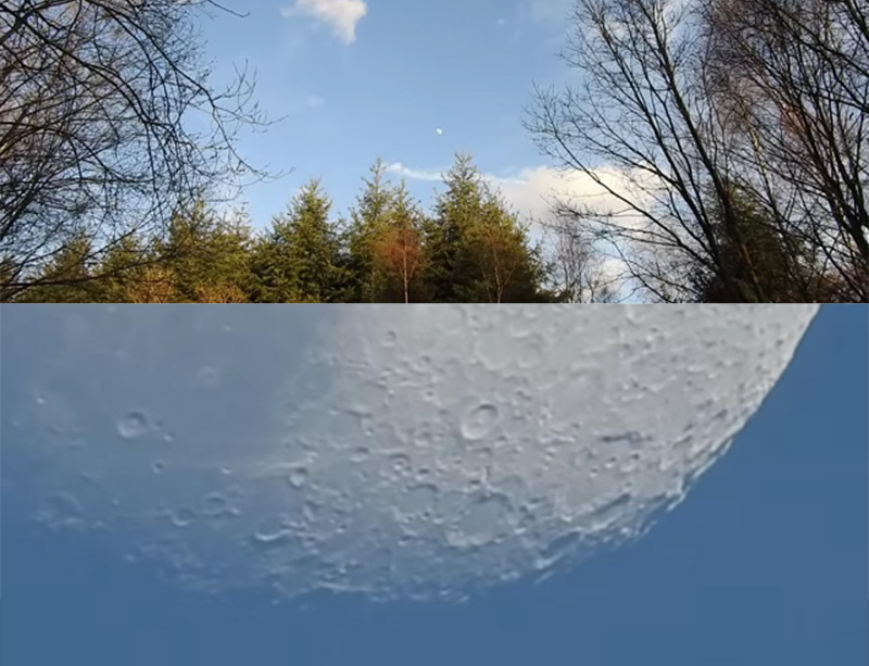  L'impressionante zoom della Nikon P900 mostra persino la luna "in movimento".